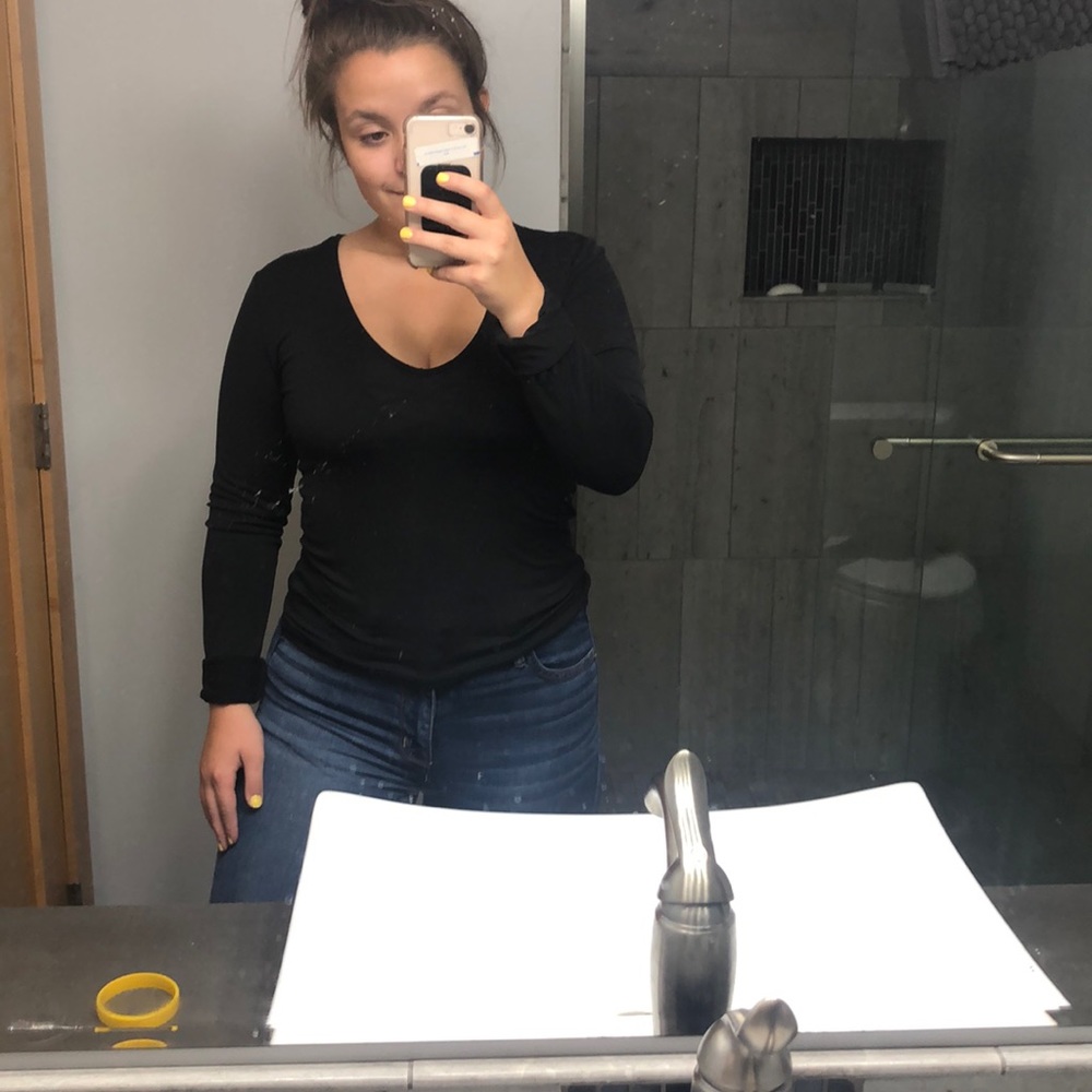 Long sleeve v- neck top from Pacsun